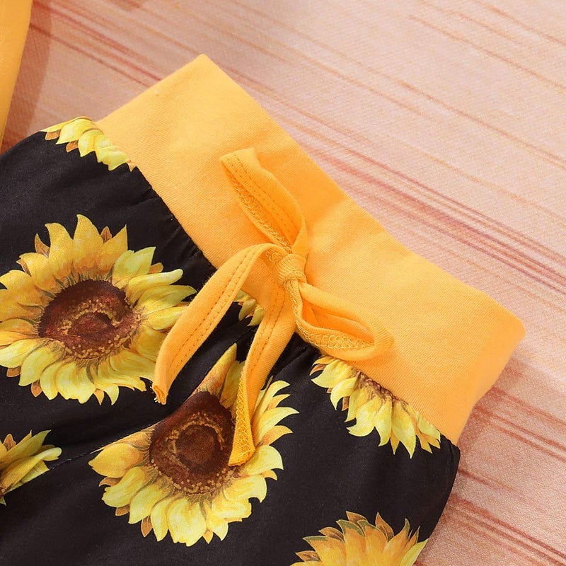 Yvowming Newborn Baby Girl Clothes Infant Baby Ruffle Romper +Pants + Headband 3 PCS Outfits Set Little Sassy-short Sleeve - Image 5